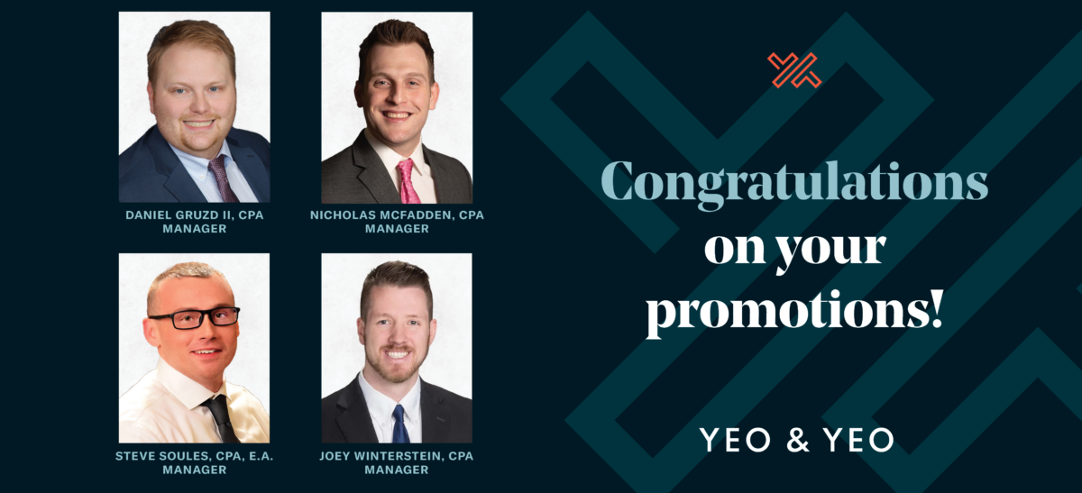 Yeo & Yeo Promotes Four Professionals to Manager