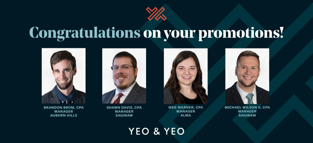 Yeo & Yeo Promotes Four Professionals to Manager