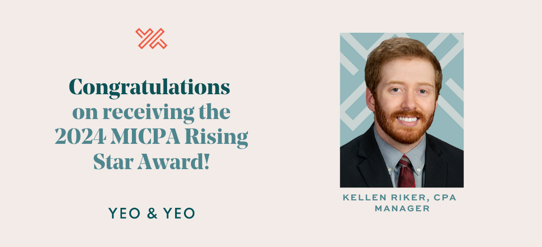 Yeo & Yeo’s Kellen Riker Receives MICPA’s Rising Star Award