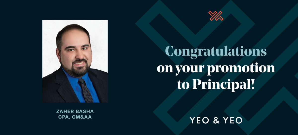 Yeo & Yeo Promotes Zaher Basha to Principal